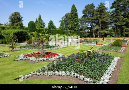 Brodsworth Hall and Gardens Ornamental parterre in Brodsworth Gardens at Brodsworth Hall near Doncaster South Yorkshire England UK GB Europe Stock Photo