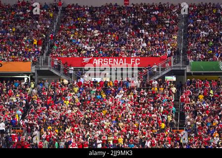 Orlando, Florida, USA, July 23, 2022, Arsenal FC section at Camping World Stadium in a Friendly Match.  (Photo Credit:  Marty Jean-Louis) Stock Photo