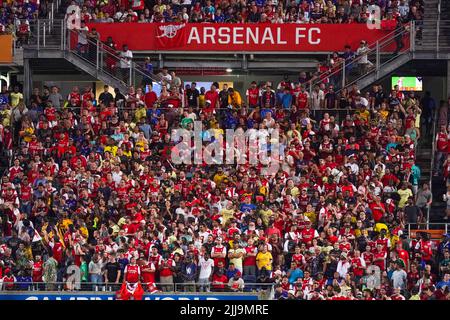 Orlando, Florida, USA, July 23, 2022, Arsenal FC section at Camping World Stadium in a Friendly Match.  (Photo Credit:  Marty Jean-Louis) Stock Photo