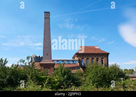 The Engine House visitor centre on Walthamstow Wetlands, North London, South East England Stock Photo