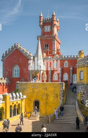 Colorful Pena Palace in Sintra, Portugal Stock Photo