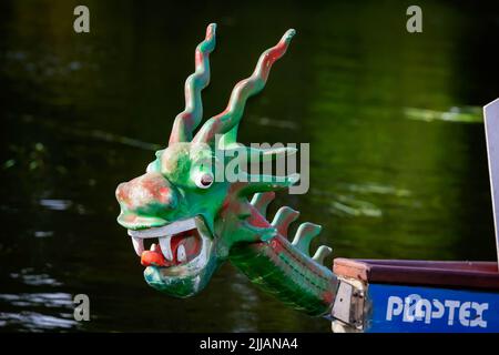 Spectators watch Dragon Boat races to celebrate the Dragon Boat ...