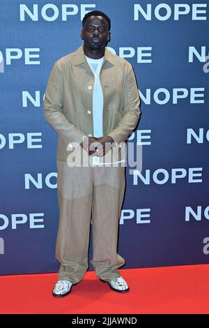 Rome, Italy. 24th July, 2022. Daniel Kaluuya attends the red carpet of the Italian premiere of movie Nope at The Space cinema Moderno. Credit: SOPA Images Limited/Alamy Live News Stock Photo
