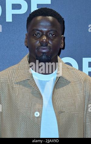 Rome, Italy. 24th July, 2022. Daniel Kaluuya attends the red carpet of the Italian premiere of movie Nope at The Space cinema Moderno. (Photo by Mario Cartelli/SOPA Images/Sipa USA) Credit: Sipa USA/Alamy Live News Stock Photo