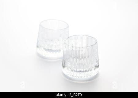 2 drinking glasses isolated on white background Stock Photo