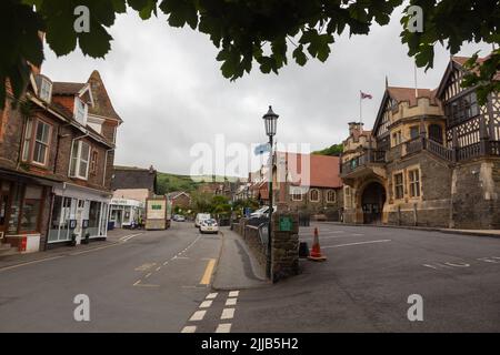 Town hall of Lynton, Devon, Britain Stock Photo