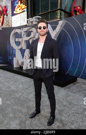 Undated film still handout from The Gray Man. Pictured: Chris Evans attends Netflix's 'The Gray Man' Los Angeles Premiere at TCL Chinese Theatre on July 13, 2022 in Hollywood, California. Picture credit should read: PA Photo/Emma McIntyre/Getty Images for Netflix. All Rights Reserved. WARNING: This picture must only be used to accompany PA Feature SHOWBIZ Film The Gray Man. Stock Photo