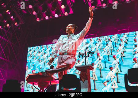 20/07/2022 - Belgian rapper and producer STROMAE performing live at Milano Summer Festival / Ippodromo SNAI, Italy Stock Photo