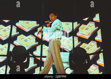 20/07/2022 - Belgian rapper and producer STROMAE performing live at Milano Summer Festival / Ippodromo SNAI, Italy Stock Photo