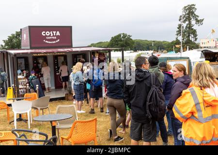 CarFest North, Cheshire, UK. 23 July 2022. Anna Cookson with Nina Warhurst discussing "The Sound of your Soul" on the Author's Stage with Costa, part of CarFest North hosted by Chris Evans.  Credit Julian Kemp/Alamy Live News Stock Photo