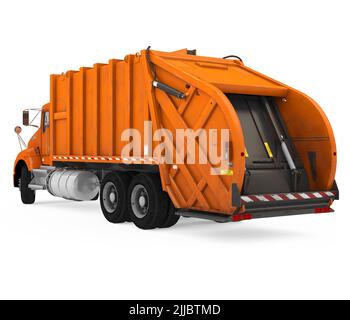 Garbage Truck Isolated Stock Photo