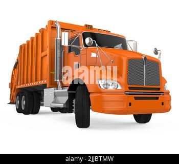 Garbage Truck Isolated Stock Photo