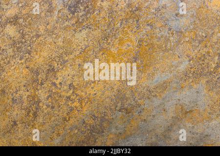 Grunge rusty orange brown metal corten steel stone background Stock Photo