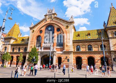 Nagy Vásárcsarnok, Great Market Hall, Belvaros, Budapest, Hungary Stock Photo