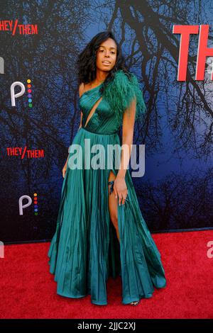 Los Angeles, USA. 24th July, 2022. Quei Tann arrives at the premiere of 'They/Them' at 2022 Outfest, held at The Theater at The Ace Hotel in Los Angeles, CA on Sunday, ?July 24, 2022. (Photo By Conor Duffy/Sipa USA) Credit: Sipa USA/Alamy Live News Stock Photo