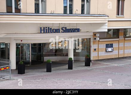 A hotel (Hilton slussen), in the city of Stockholm, Sweden Stock Photo