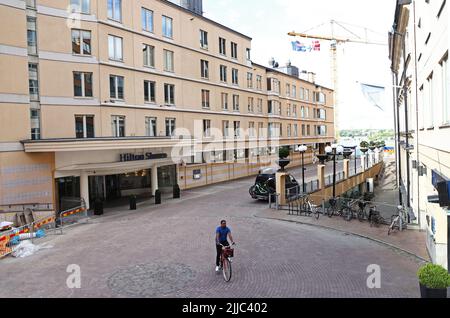 A hotel (Hilton slussen), in the city of Stockholm, Sweden Stock Photo