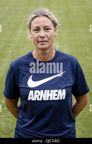 ARNHEM - Netherlands, 2022-07-25 14:33:01 ARNHEM - Mirjam Clifford (team manager) during the annual photo press day of football club Vitesse at training accommodation Papendal. ANP SEM VAN DER WAL netherlands out - belgium out Stock Photo