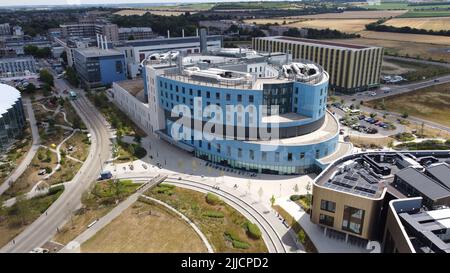 Royal Papworth Hospital ambridge City  UK drone aerial view Stock Photo