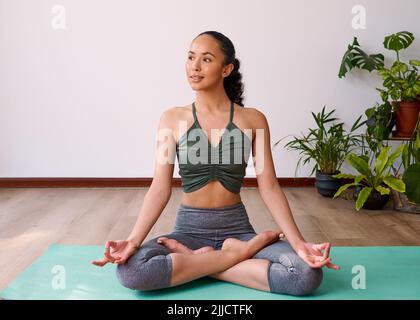 Girl Sitting Crosslegged Yoga Pose Stock Vector (Royalty, 51% OFF