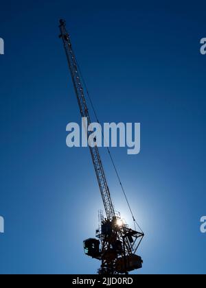 This mammoth crane is at work on a new development by Nuffield College. Delayed for many years by recessions, COVID epidemics and wars, it is a surpri Stock Photo