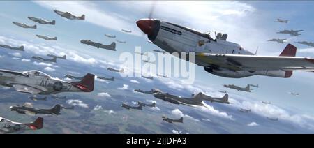 FIGHTER PLANES, RED TAILS, 2012, Stock Photo