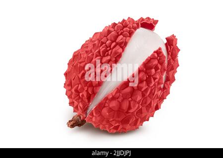 lychee fruit isolated on white background with full depth of field Stock Photo