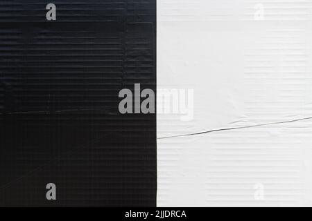 Black and white advertising poster paper texture as background and copy space Stock Photo