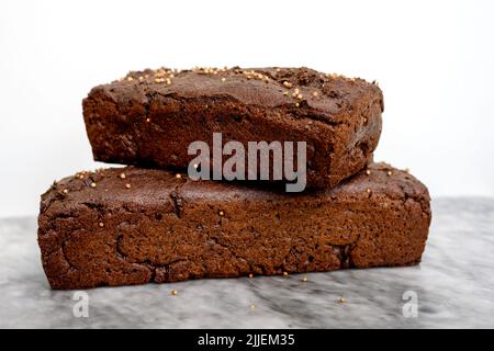 black rye bread close up. Stock Photo