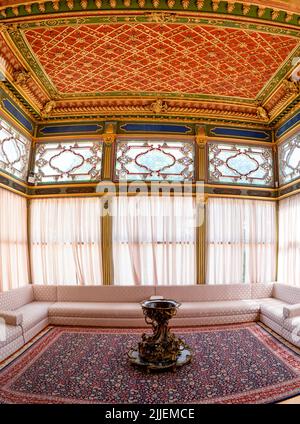 Istanbul, Turkey - June 18 2022: Interior view of Topkapi Palace Stock Photo