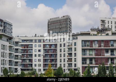 Residential buildings Goclaw area, Praga Poludnie district of Warsaw, capital of Poland Stock Photo