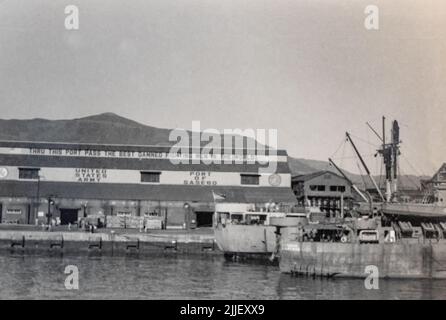 United States Troups During Korean War. Noted on back: 'Sasebo' Dated August 1952. From the collection of Henry G. Shebley. Stock Photo