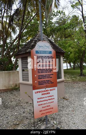 Pigeon Point, Tobago - July 12, 2022 - Pigeon Point Heritage Park Stock Photo