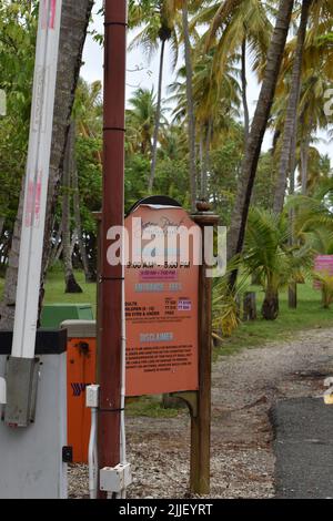 Pigeon Point, Tobago - July 12, 2022 - Pigeon Point Heritage Park Stock Photo