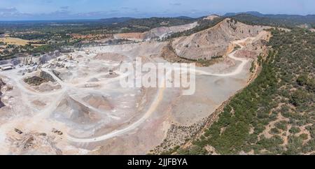 Son Amat Quarry, Monti-Sion santuari, Majorca, Balearic Islands, Spain Stock Photo