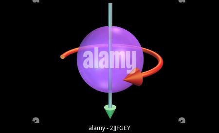 Spintronics arrow rotating around sphere Stock Photo - Alamy