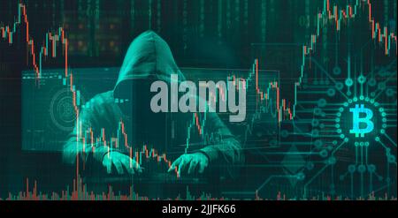 crypto theft cyber attack ransomware Stock Photo