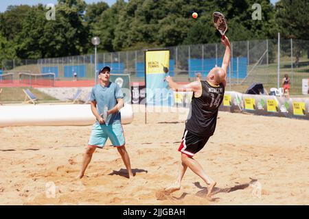 Beach Tennis Championships in Munich/Germany Stock Photo