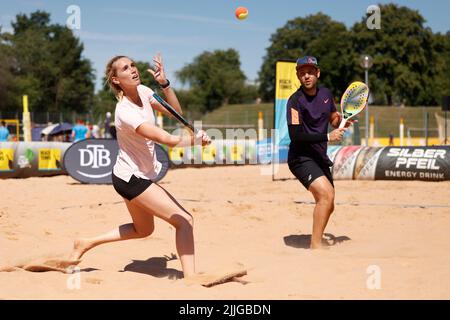 Beach Tennis Championships in Munich/Germany Stock Photo