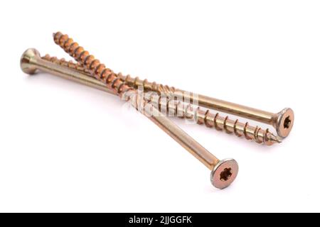 Torx screws isolated on white background Stock Photo