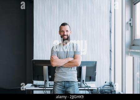 it administration successful software engineer Stock Photo