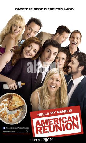 SUVARI,KLEIN,HANNIGAN,BIGGS,THOMAS,REID,LYONNE,SCOTT,POSTER, AMERICAN REUNION, 2012 Stock Photo