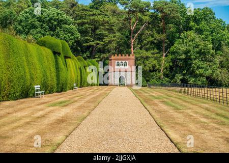 Folly Doddington Place Gardens Doddington Kent England Stock Photo