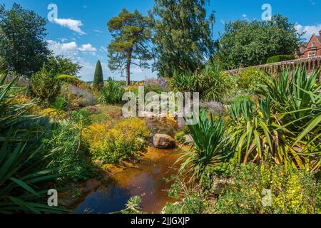 Rock Garden Doddington Place Gardens Doddington Kent England Stock Photo