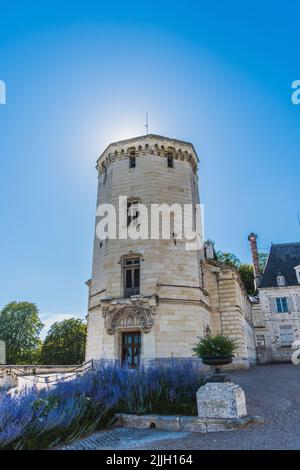Castle of Saint-Aignan in the Loir-et-Cher in France Stock Photo