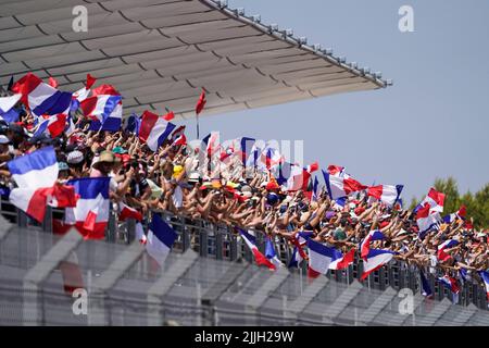 Le Castellet, Mezzolombardo, France. 24th July, 2022. THE FANS during the pilots parade of the 2022 FIA Formula 1 French Grand Prix at Circuit Paul Ricard in Le Castellet, France. (Credit Image: © Daisy Facinelli/ZUMA Press Wire) Stock Photo