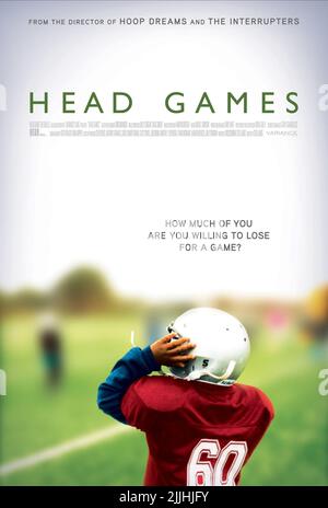 AMERICAN FOOTBALLER POSTER, HEAD GAMES, 2012 Stock Photo