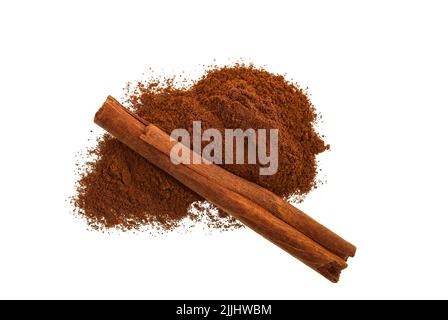 Cinnamon is a spice made from the inner bark of trees scientifically known as Cinnamomum Cinnamon sticks are the rolled inner bark strips that curl in Stock Photo