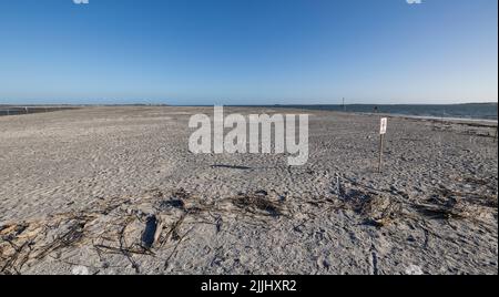 Crab Bank Island near Mt. Pleasant, S.C. Crab Bank is a bird sanctuary. Stock Photo