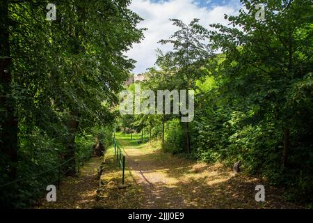 Park in Weitra/ Waldviertel, the oldest brewery town of Austria Stock Photo